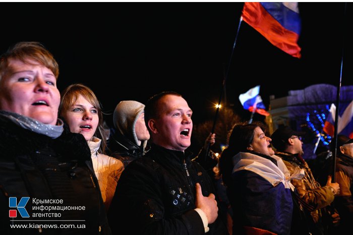 В Симферополе отмечают проведение референдума