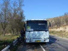 Пожар, В Севастополе во время движения загорелся автобус