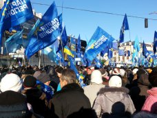 политическая ситуация в Украине, Митинг в поддержку Президента в Киеве проходит в Мариинском парке